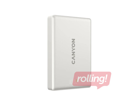 Canyon OnPower 511 Magnētiskā Bezvadu uzlādes baterija PD 20W, 10000mAh, MagSafe, pelēka