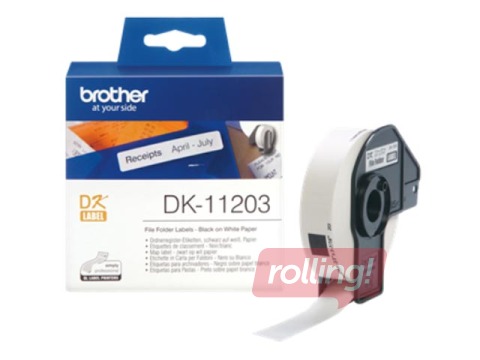 Brother DK-11203 Uzlīmes dokumentu mapēm 17*87 300gab