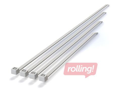 Kabeļu savilce 3.6 x 250 mm balta, 100 gab
