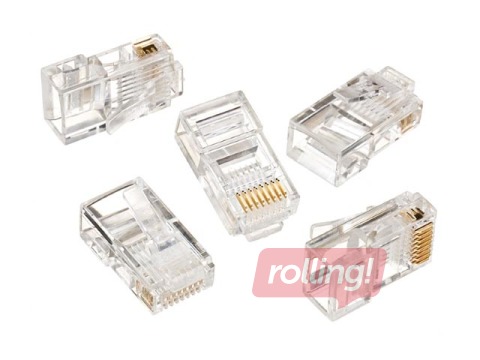 Gembird LAN modular plug 8P8C for solid cable cat. 5e (10 pcs)