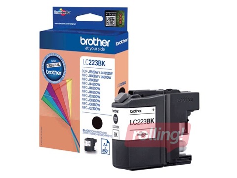 Tintes kasete  Brother MFCJ4620/J5320/J5620/J5720 melna, (550 lpp)