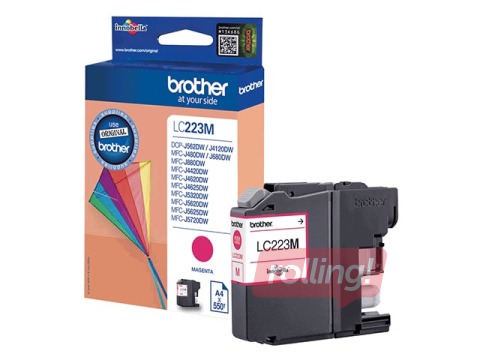 Tintes kasete  Brother MFCJ4620/J5320/J5620/J5720 fuksīna sarkana, (550 lpp)