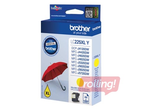 Tintes kasete  Brother MFCJ5620DW, dzeltena, (1200 lpp)