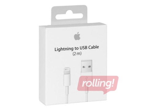 Savienotājvads Apple Lightning - USB , 24 pin, 2m, balts