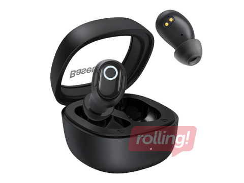Bezvadu austiņas Baseus Bowie WM02 TWS, Bluetooth 5.0 (melnas)
