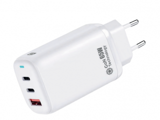 Lādētājs Quick QG-311 GaN Charger 2x USB-C / USB Tīkla Lādētājs 65W