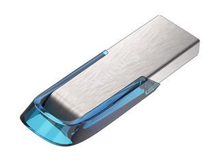SanDisk USB 3.0 Flash Drive Cruzer Ultra Flair 64GB USB 3.0, Tropical Blue