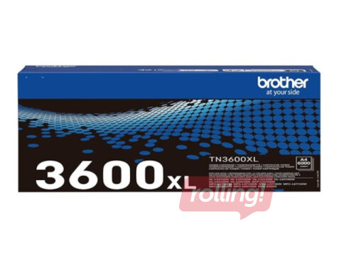 Tonera kasete Brother TN-3600XL, Melna (6000 lpp)
