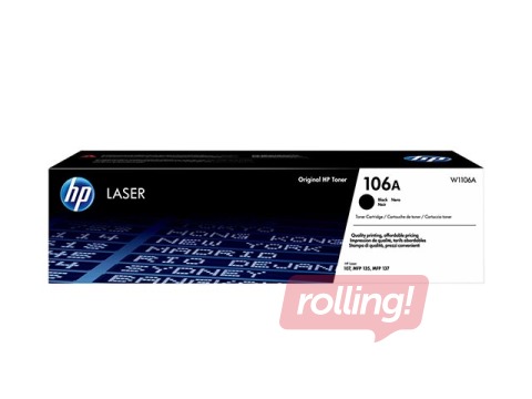 Tonera kasete HP 106A, Melna (1000 lpp)