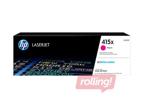 Tonera kasete HP 415X, fuksīna sarkana (6000 lpp)
