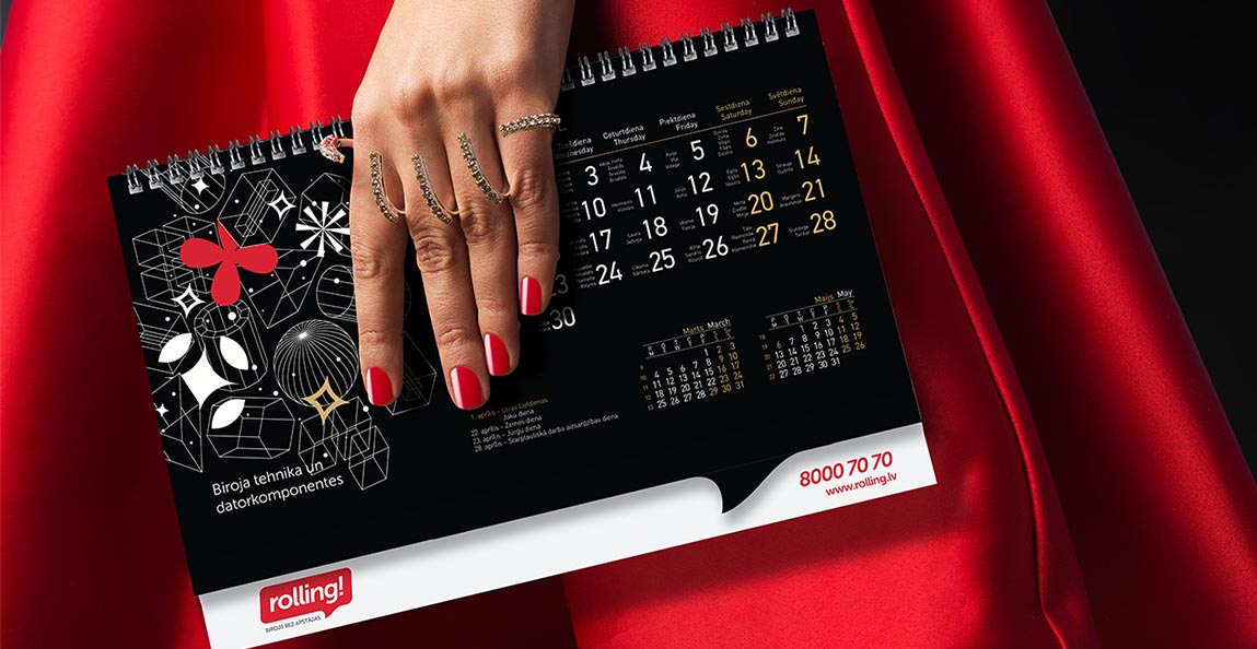 Sākam gadu eleganti ar Rolling 2024. gada kalendāru dāvanā!