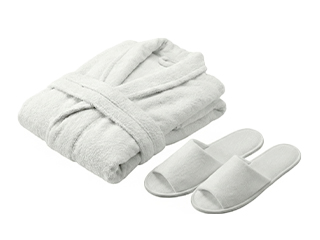 Bathrobes and slippers