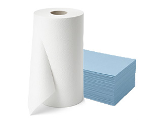Hand towels, industrial paper, sanitary covers