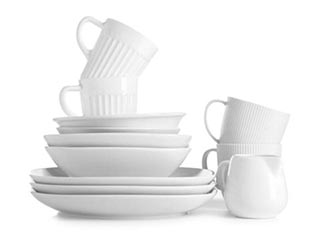 Dishes and kitchen utensils