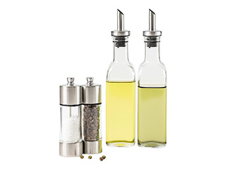 Spice containers, grinders, oil dispensers
