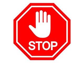 Warning signs and stickers