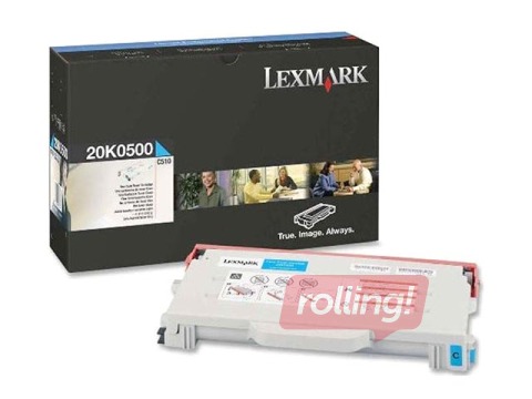 Tonera kasete Lexmark C510/ Optra C510, ciāzila, (3000 lpp.)