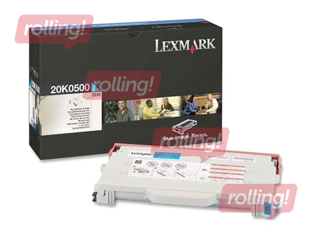 Tonera kasete Lexmark C510/ Optra C510, ciāzila, (3000 lpp.)