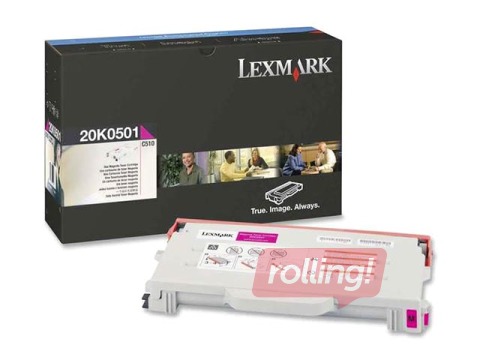 Tonera kasete Lexmark C510/ Optra C510, fuksīna sarkana, (3000 lpp.)