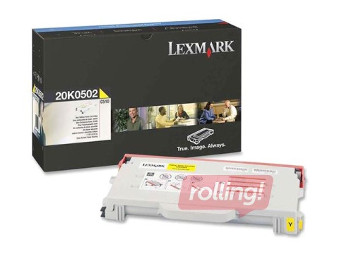 Tonera kasete Lexmark C510/ Optra C510, dzeltena, (3000 lpp.)