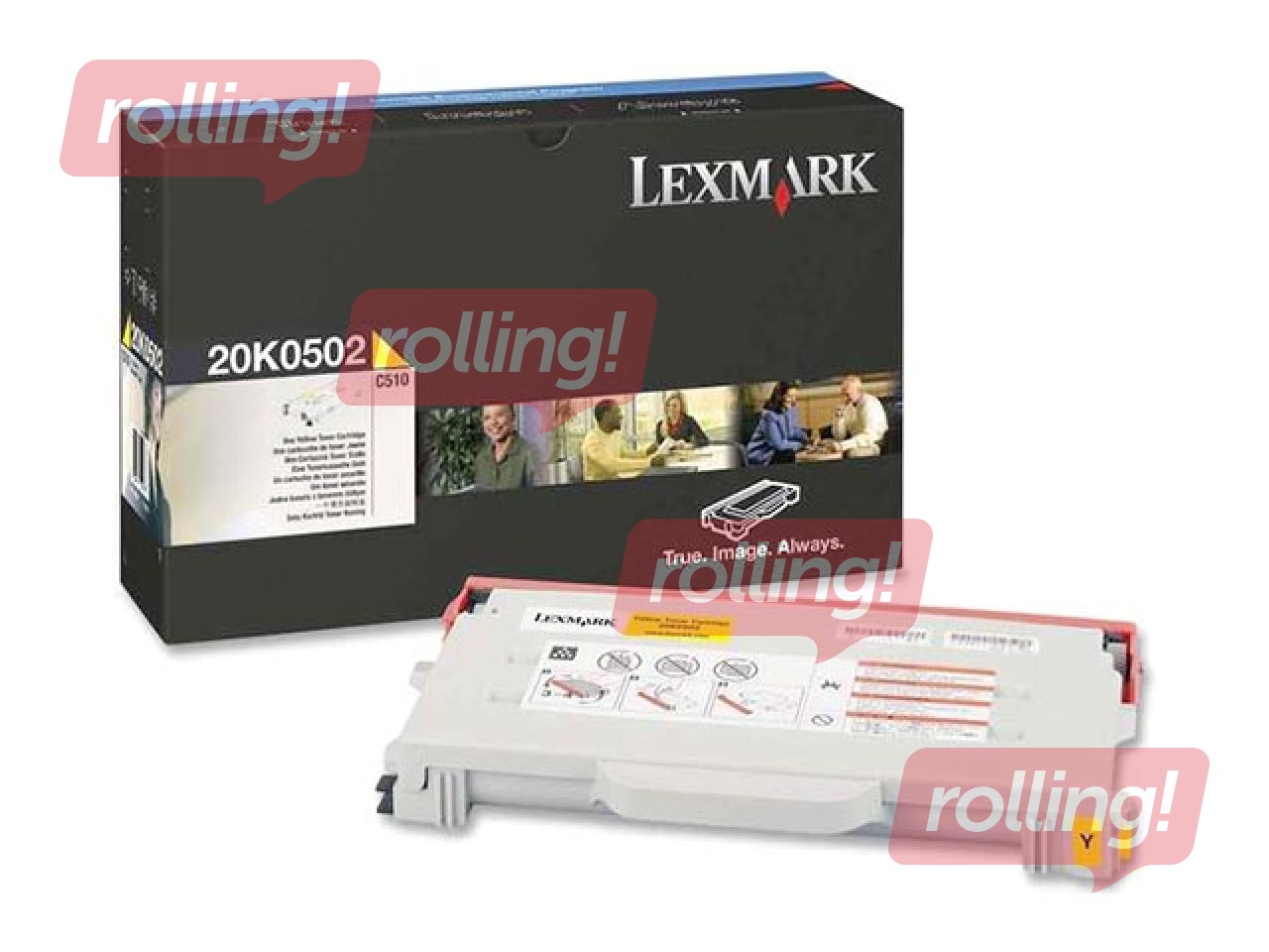 Tonera kasete Lexmark C510/ Optra C510, dzeltena, (3000 lpp.)