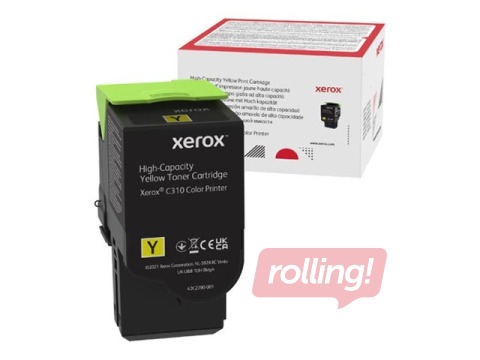 Tonera kasete Xerox C310/C315, dzeltena, 5500 lpp.