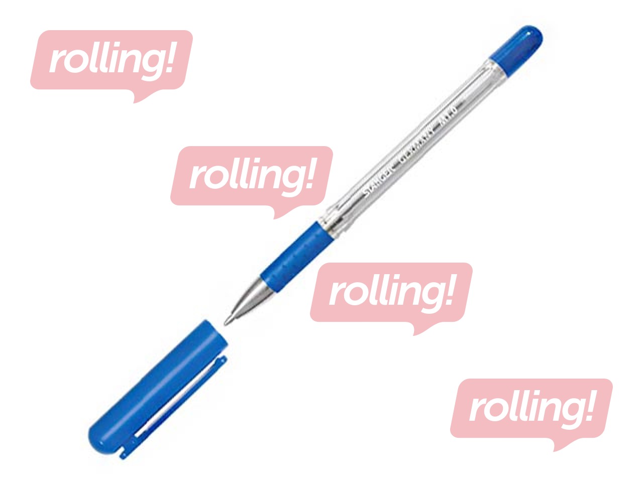 Ballpoint pen Stanger, softgrip, blue
