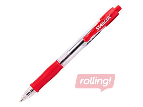 Lodīšu pildspalva Stanger softgrip R, 1mm, sarkana