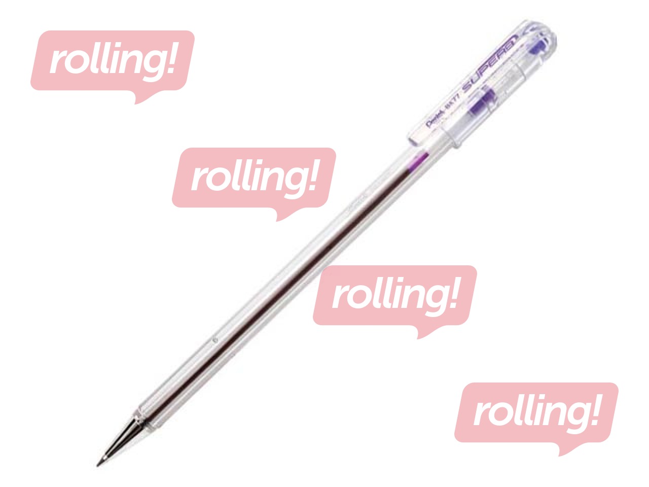 Lodīšu pildspalva Pentel Superb BK-77, violeta