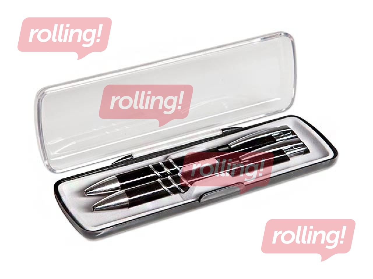 Lodīšu pildspalva un mehāniskais zīmulis Concorde Adriana kastītē, melns korpuss