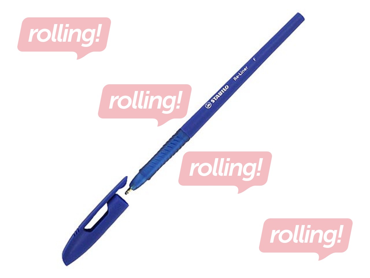 Lodīšu pildspalva Stabilo Re-Liner 868, zila tinte