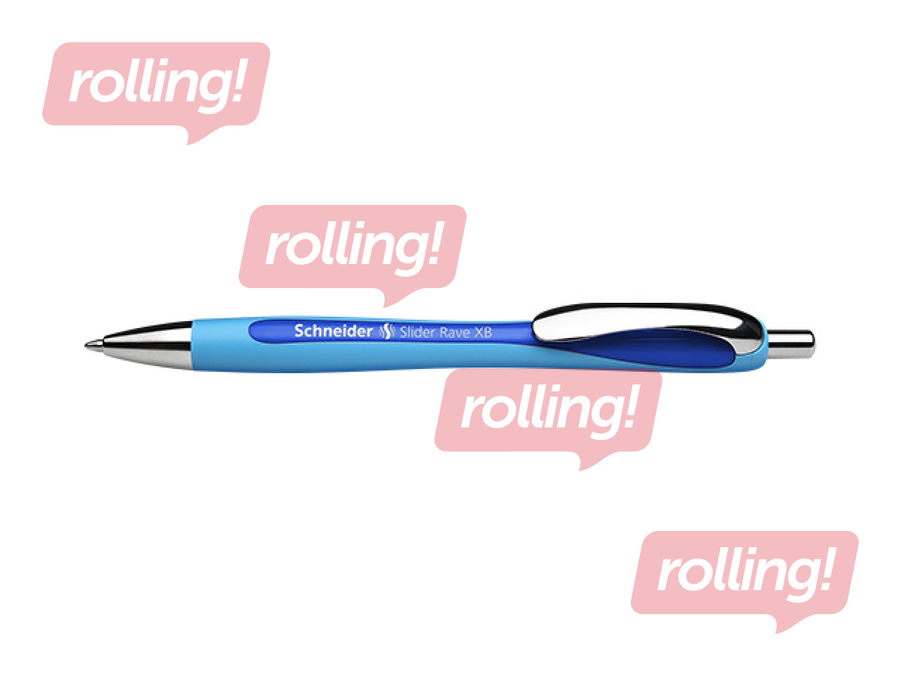 Lodīšu pildspalva Schneider SLIDER RAVE, zila, 1.4mm