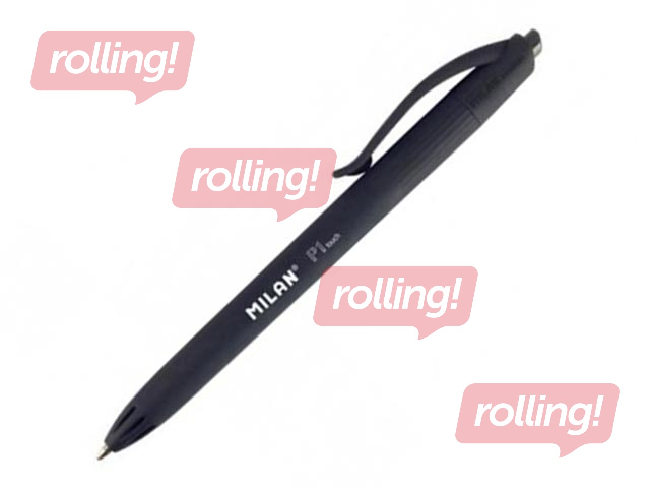 Retractable Ballpoint pen Milan P1 touch, black