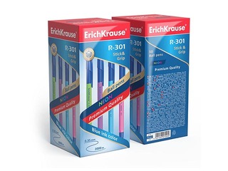 Lodīšu pildspalva ErichKrause Neon, dažādu krāsu korpuss, zila