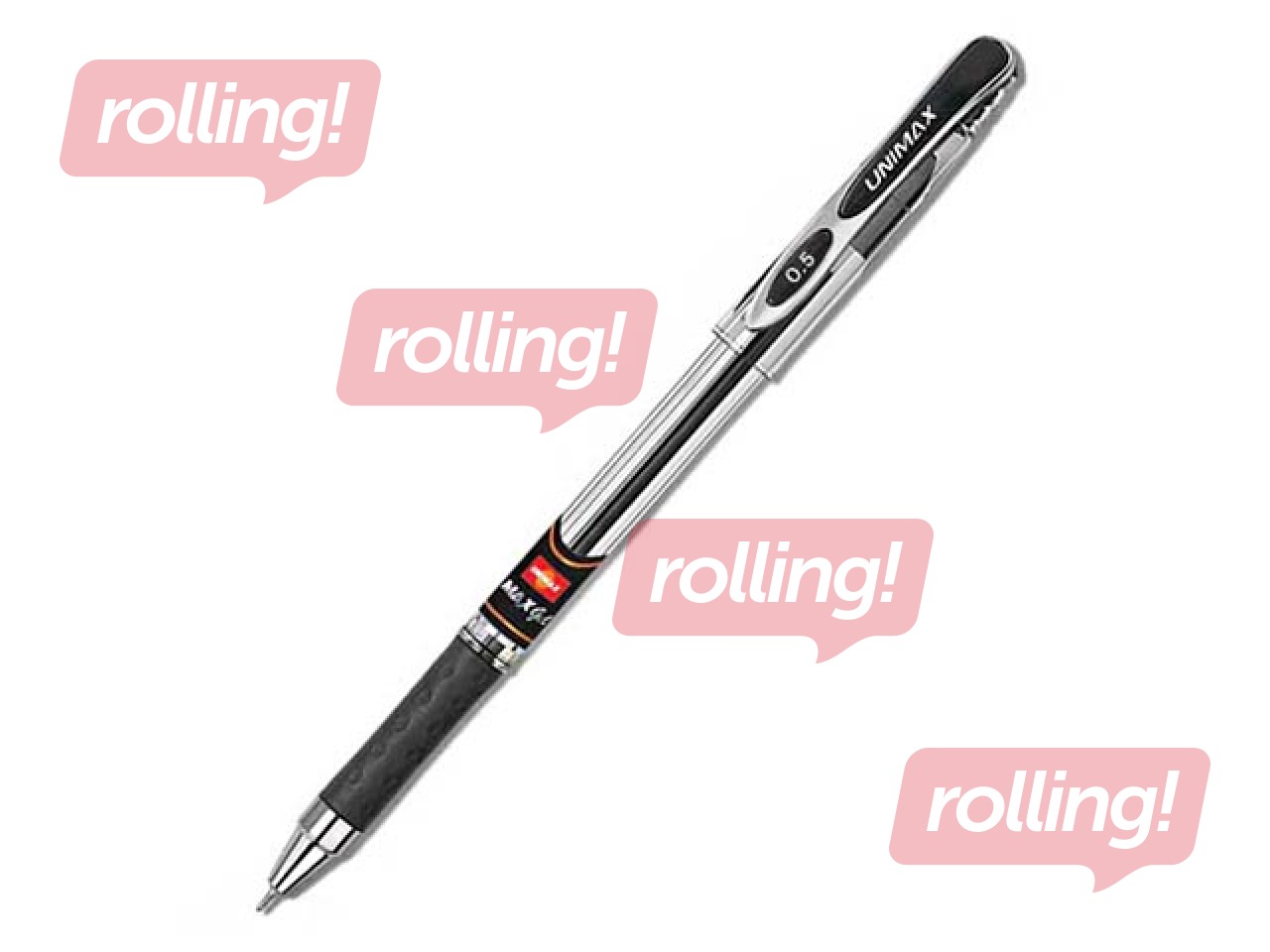 Geelpliiats Unimax Maxgel, 0.5mm, must