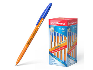 Lodīšu pildspalva ErichKrause R-301 ORANGE, 0.7mm, zila