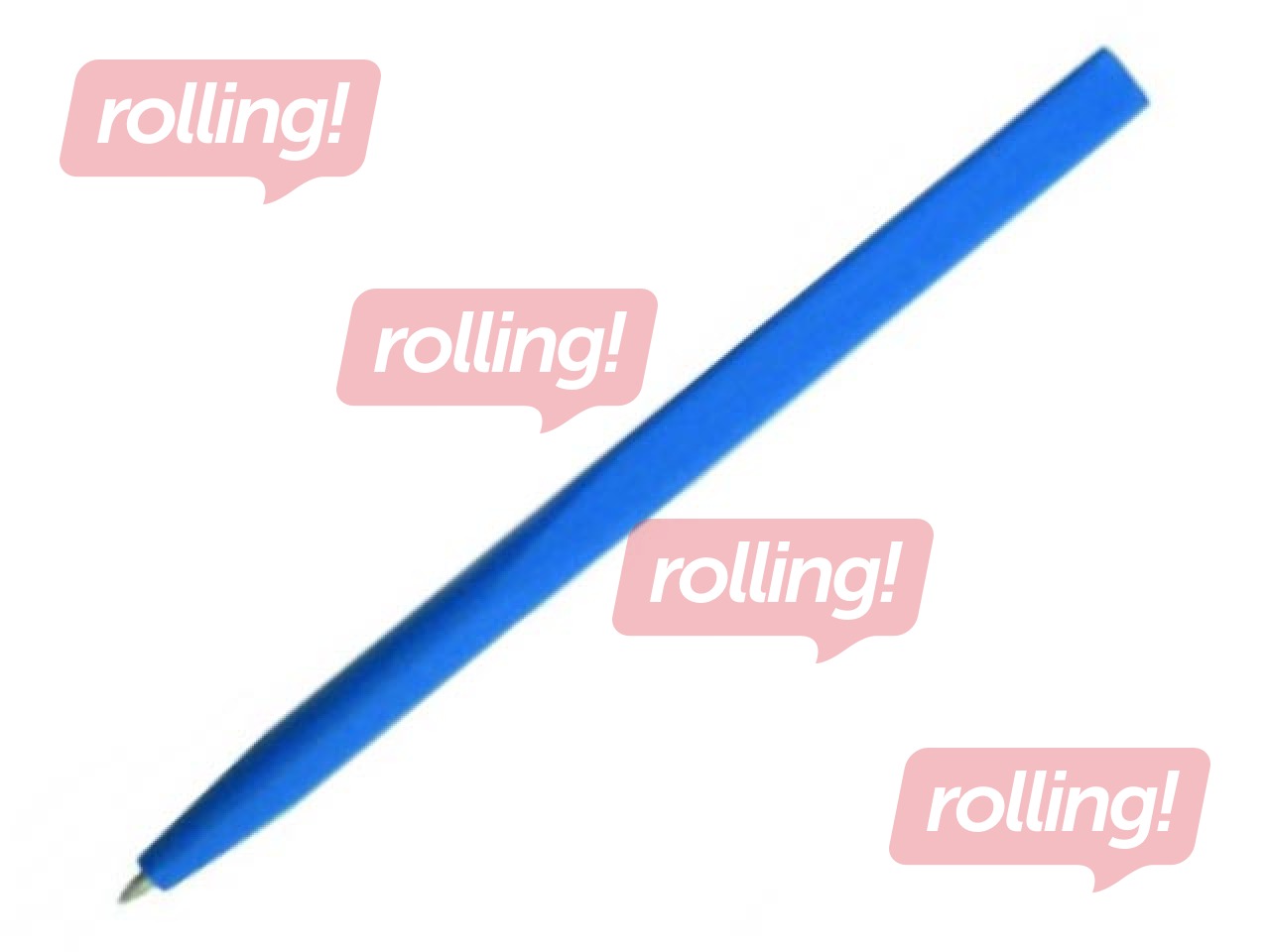 Detectable pen ONE piece without clip, blue ink