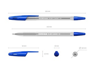 Lodīšu pildspalva ErichKrause R-301 Classic, 1mm, zila
