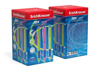 Lodīšu pildspalva ErichKrause JOY Neon, zila