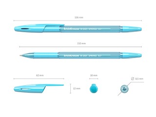 Ручка шариковая ErichKrause R-301 Spring Stick&Grip, 0.7мм, цвет чернил синий