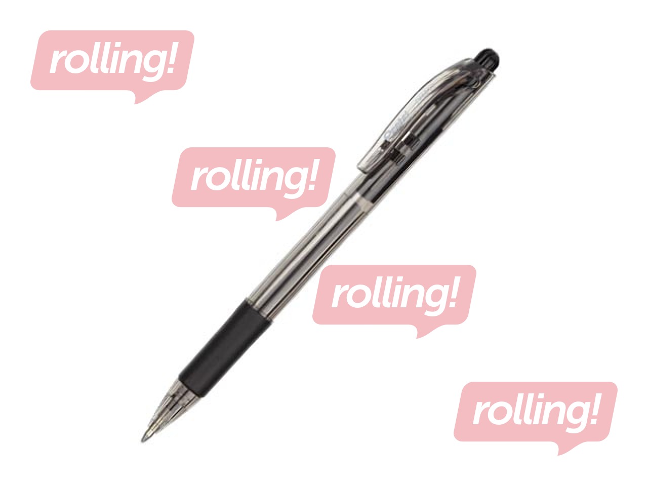 Lodīšu pildspalva Pentel, BK-417, 0.7mm, melna