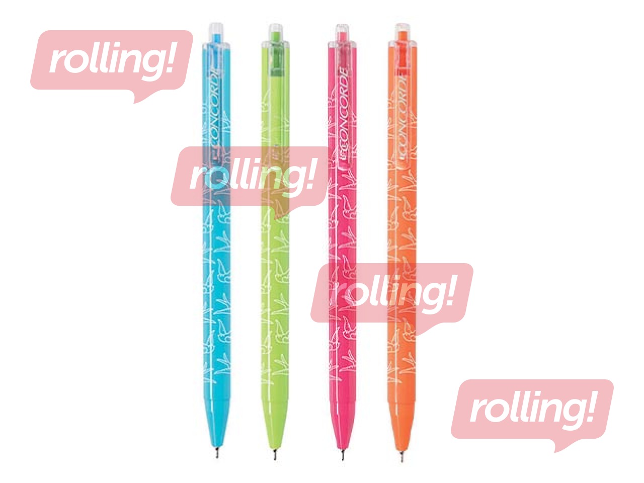 Ballpoint pen Concorde Capri, assorted colors, 0.6mm, blue