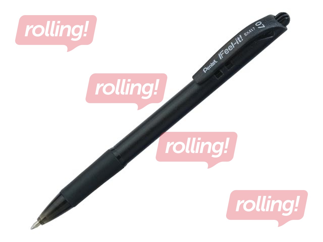 Lodīšu pildspalva Pentel iFeel-It, 0.7mm, melna