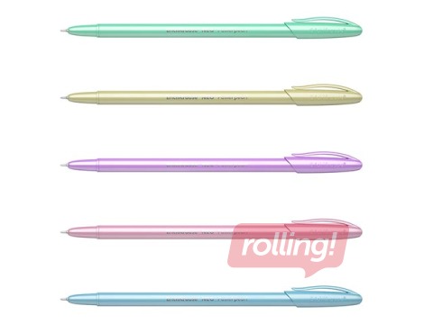 Шариковая ручка ErichKrause Neo Pastel Pearl, разные цвета корпуса, синий