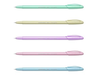 Шариковая ручка ErichKrause Neo Pastel Pearl, разные цвета корпуса, синий