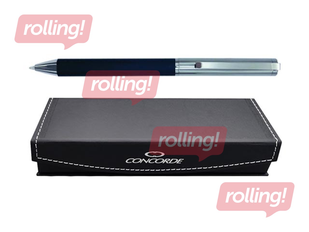 Lodīšu pildspalva Concorde Boss, 1mm, melns korpuss, zila