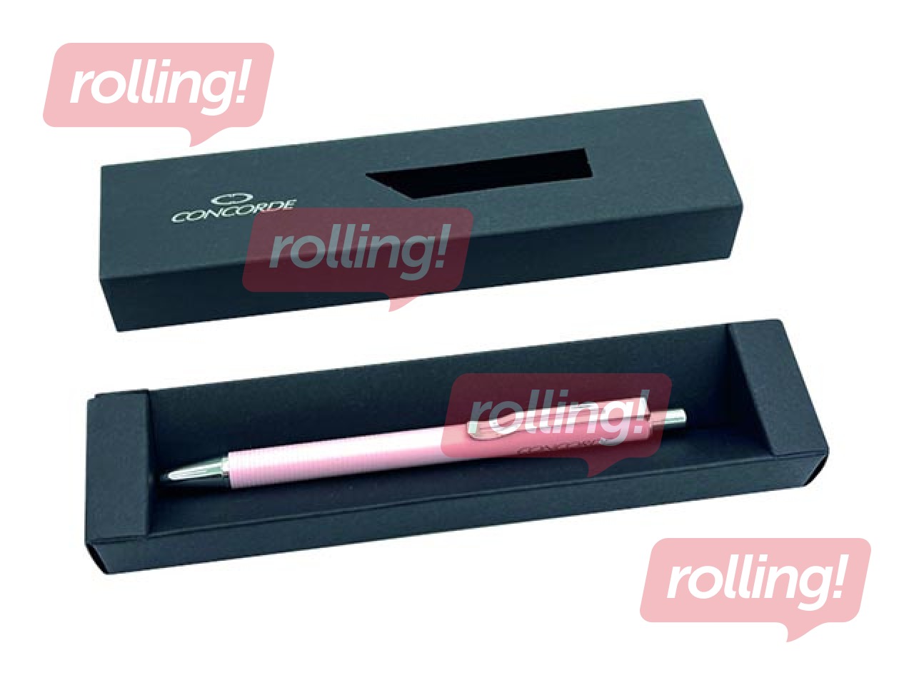 Lodīšu pildspalva Concorde Havana, 1mm, rozā korpuss, zila