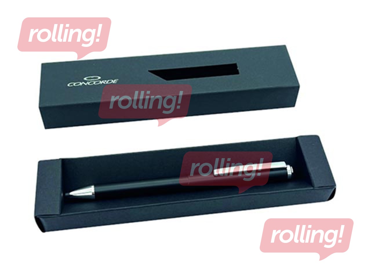 Lodīšu pildspalva Concorde Zara, 1mm, melns korpuss, zila