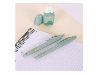 Ballpoint pen, mechanical pencil, and eraser set Milan, Lava, green