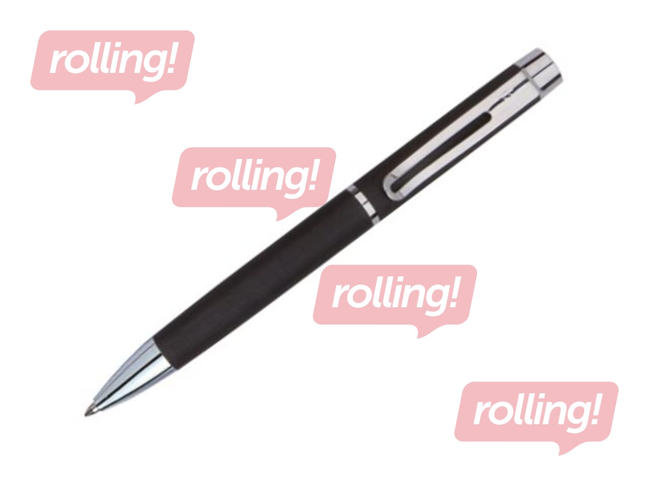 Forofis kuulkirjutuspliiats kinkekarbis, must, sinine tint, 0.7mm